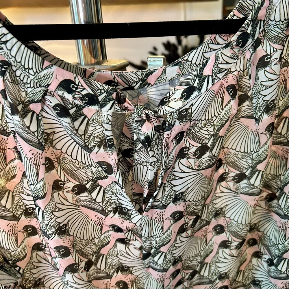 eShakti Custom Bird Print Plus Size‎ Blouse - Picture 7 of 9